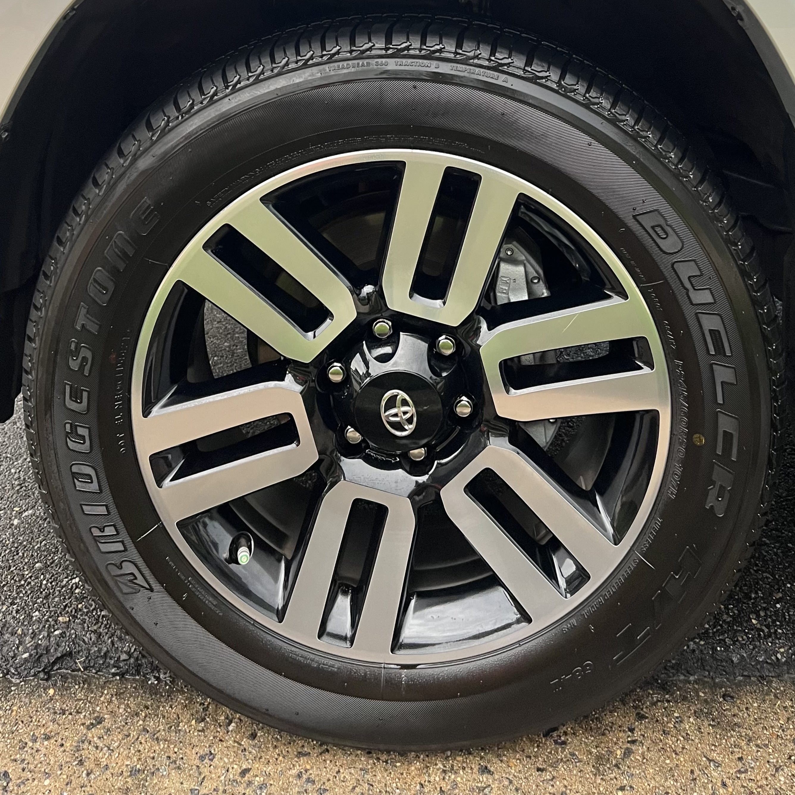 Wheel detailing close-up