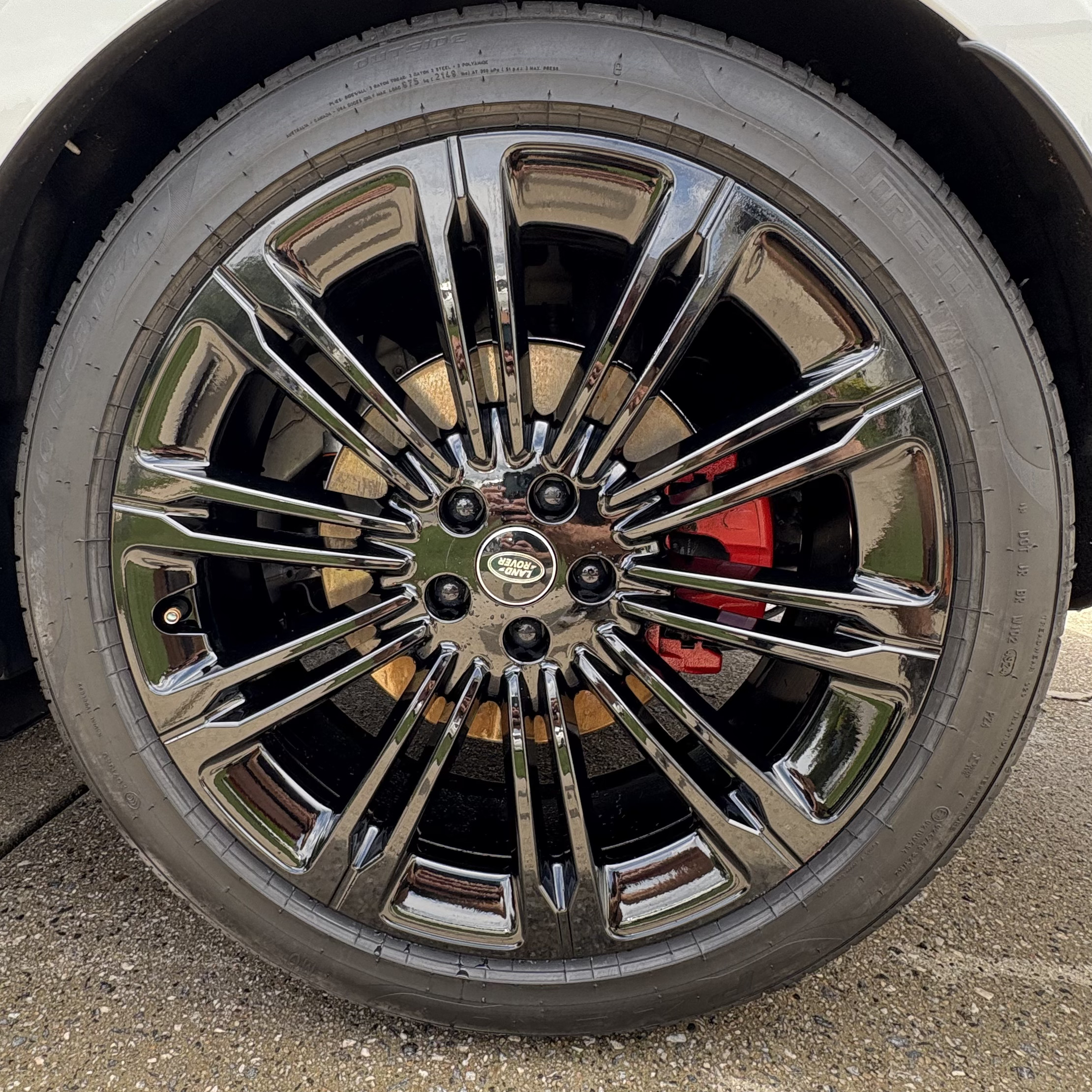 Freshly detailed wheel